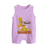 “My First Ugadi Baby Romper Suit (Custom Name)” - LILAC - 0 - 5 Months Old (Chest 18")