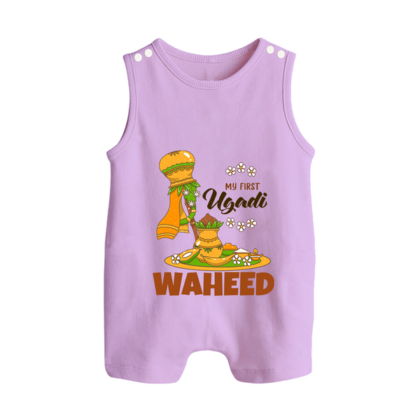 “My First Ugadi Baby Romper Suit (Custom Name)” - LILAC - 0 - 5 Months Old (Chest 18")