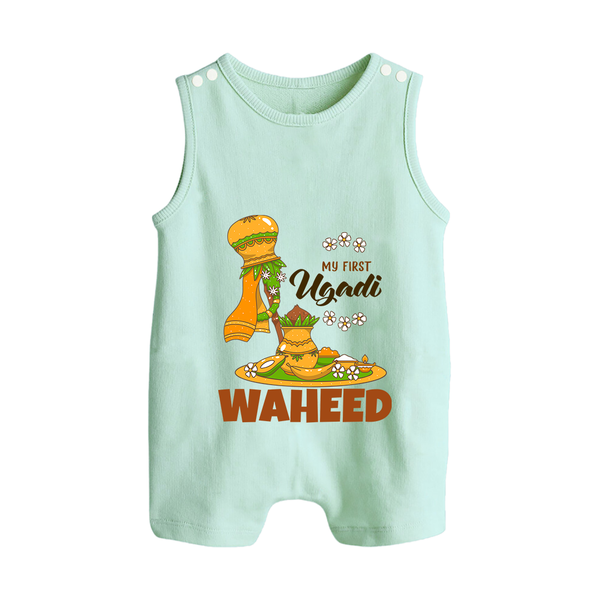“My First Ugadi Baby Romper Suit (Custom Name)” - MINT GREEN - 0 - 5 Months Old (Chest 18")