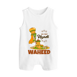 “My First Ugadi Baby Romper Suit (Custom Name)” - WHITE - 0 - 5 Months Old (Chest 18")