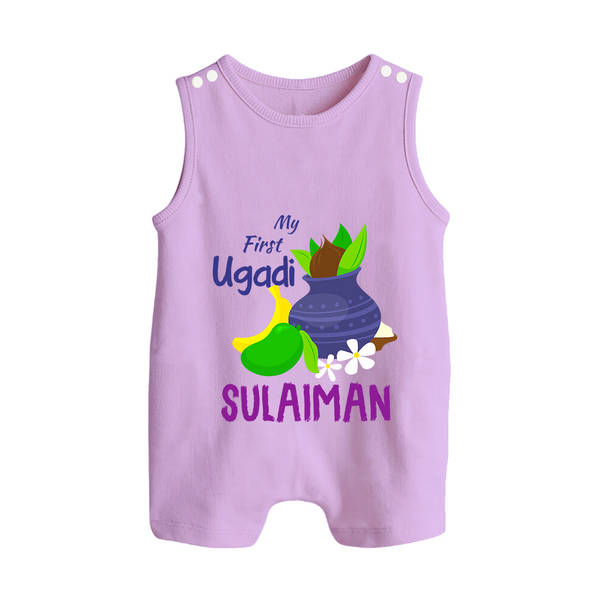 “My First Ugadi – Personalized Baby Romper Suit Collection” - LILAC - 0 - 5 Months Old (Chest 18")