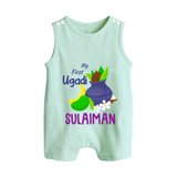 “My First Ugadi – Personalized Baby Romper Suit Collection” - MINT GREEN - 0 - 5 Months Old (Chest 18")