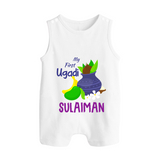 “My First Ugadi – Personalized Baby Romper Suit Collection” - WHITE - 0 - 5 Months Old (Chest 18")