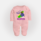 “My First Ugadi – Personalized Baby Fullbody Suit Collection” - BABY PINK - New Born (Chest 7.5")