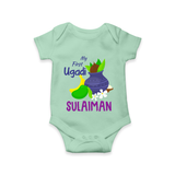 “My First Ugadi – Personalized Baby Romper Collection” - MINT GREEN - New Born (Chest 14")