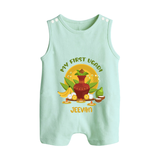 My First Ugadi Ð A Sweet Start With Our Customized Romper Suit For Babies With Name - MINT GREEN - 0 - 5 Months Old (Chest 18")