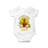 My First Ugadi Ð A Sweet Start With Our Customized Romper For Babies With Name - WHITE - 0 - 3 Months Old (Chest 16")