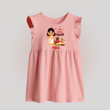 My First Ugadi Ð A Year of Blessings With Our Customized Baby Frock For Babies With Name - BABY PINK - 0 - 3 Months Old (Chest 17")