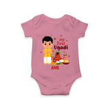 My First Ugadi Ð New Hopes, New Smiles With Our Customized Romper For Babies With Name - ONION - 0 - 3 Months Old (Chest 16")