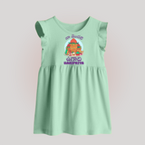 My First Ugadi Telugu Name Personalized   BabyFrock - MINT GREEN - 0 - 3 Months Old (Chest 17")