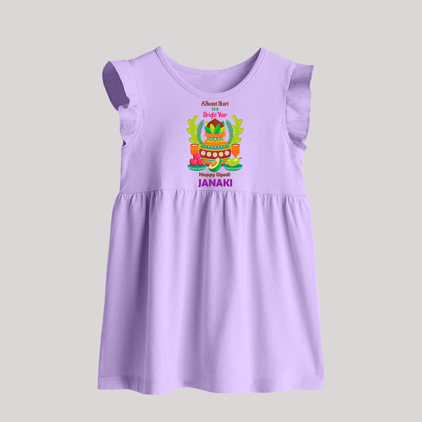 A Sweet Start to a Bright Year – Personalized Ugadi   BabyFrock - LILAC - 0 - 3 Months Old (Chest 17")