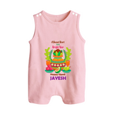 A Sweet Start to a Bright Year – Personalized Ugadi Baby Romper Suit - BABY PINK - 0 - 5 Months Old (Chest 18")