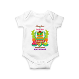 A Sweet Start To A Bright Year - Happy Ugadi Themed Customized Romper For Babies With Name - WHITE - 0 - 3 Months Old (Chest 16")