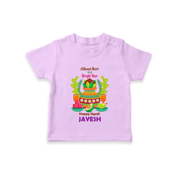 A Sweet Start to a Bright Year – Personalized Ugadi   T-shirt - LILAC - 0-5 Months Old (Chest 17")