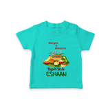 Mangoes & Memories Ugadi   T-shirt – Personalized - TEAL - 0-5 Months Old (Chest 17")