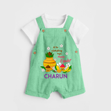 Let the Celebrations Begin – Happy Ugadi   Dungaree - GREEN - 0 - 5 Months Old (Chest 18")