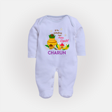 Let the Celebrations Begin – Happy Ugadi Baby Fullbody Suit - BABY BLUE - New Born (Chest 7.5")