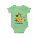Let the Celebrations Begin – Happy Ugadi Baby Romper - GREEN - New Born (Chest 14")