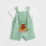 As Sweet as Puran Poli – Personalized Ugadi   Dungaree - MINT GREEN - 0 - 5 Months Old (Chest 18")
