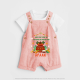 As Sweet as Puran Poli – Personalized Ugadi   Dungaree - PEACH - 0 - 5 Months Old (Chest 18")