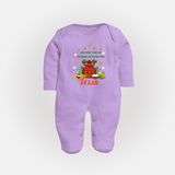 As Sweet as Puran Poli – Personalized Ugadi Baby Fullbody Suit - LILAC - New Born (Chest 7.5")
