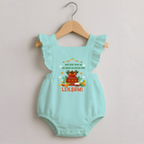 As Sweet as Puran Poli – Personalized Ugadi   RomperFrock - MINT GREEN - 0 - 3 Months Old (Chest 19")