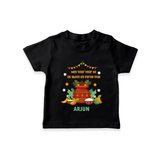  May Your Year Be As Sweet As Puran Poli - Happy Ugadi Themed Customized T-Shirt For Kids With Name - BLACK - 0-5 Months Old (Chest 17")