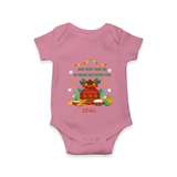  May Your Year Be As Sweet As Puran Poli - Happy Ugadi Themed Customized Romper For Babies With Name - ONION - 0 - 3 Months Old (Chest 16")