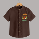 As Sweet as Puran Poli – Personalized Ugadi   Shirt - CHOCOLATE BROWN - 0 - 6 Months Old (Chest 23")