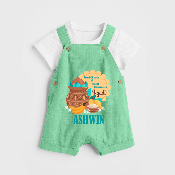 Fresh Starts & Sweet Moments Ugadi Dungaree - GREEN - 0 - 5 Months Old (Chest 18")