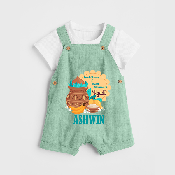 Fresh Starts & Sweet Moments Ugadi Dungaree - MINT GREEN - 0 - 5 Months Old (Chest 18")