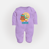 Fresh Starts & Sweet Moments Ugadi Fullbody Suit - LILAC - New Born (Chest 7.5")
