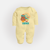 Fresh Starts & Sweet Moments Ugadi Fullbody Suit - PASTEL YELLOW - New Born (Chest 7.5")