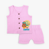 Fresh Starts & Sweet Moments Ugadi Jabla Set - BABY PINK - 0 - 3 Months Old (Chest 9.8")