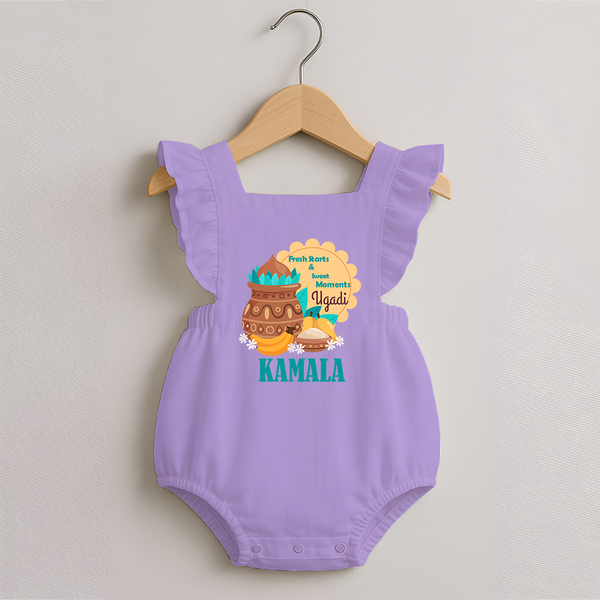 Fresh Starts & Sweet Moments Ugadi RomperFrock - LILAC - 0 - 3 Months Old (Chest 19")