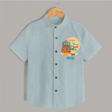  Fresh Starts & Sweet Moments - Happy Ugadi Themed Customized Shirt For Kids With Name - ARCTIC BLUE - 0 - 6 Months Old (Chest 23")