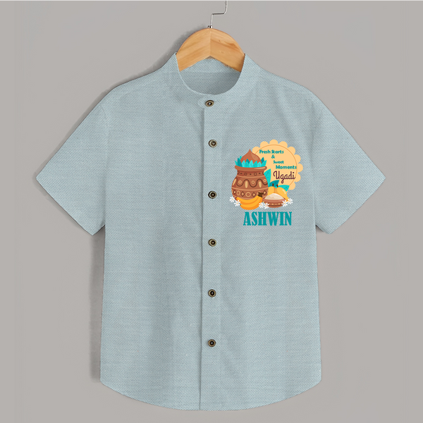 Fresh Starts & Sweet Moments Ugadi Shirt - ARCTIC BLUE - 0 - 6 Months Old (Chest 23")