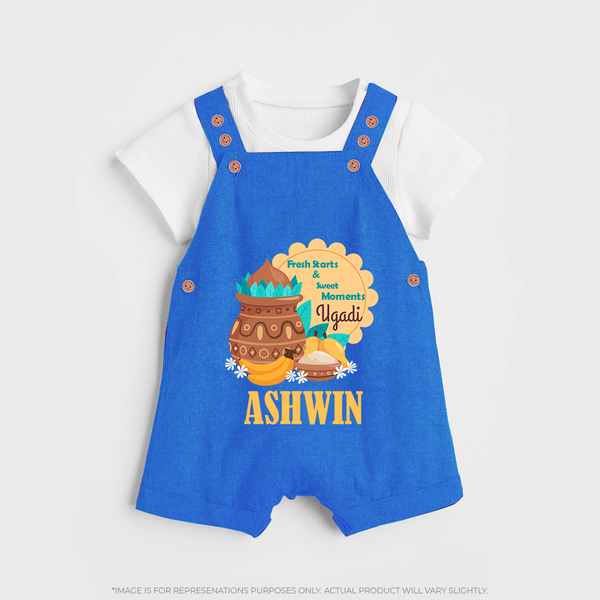 Fresh Starts & Sweet Moments Ugadi Dungaree - COBALT BLUE - 0 - 5 Months Old (Chest 18")