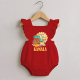 Fresh Starts & Sweet Moments Ugadi RomperFrock - RED - 0 - 3 Months Old (Chest 19")