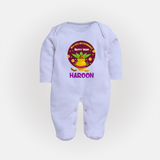 New Year New Beginnings – Happy Ugadi Baby Fullbody Suit - BABY BLUE - New Born (Chest 7.5")