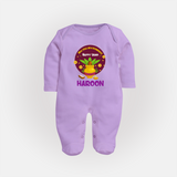 New Year New Beginnings – Happy Ugadi Baby Fullbody Suit - LILAC - New Born (Chest 7.5")