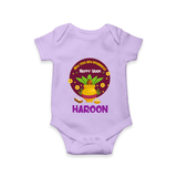 New Year New Beginnings – Happy Ugadi Baby Romper - LILAC - New Born (Chest 14")