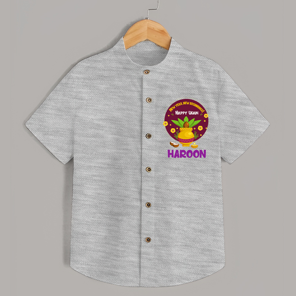 New Year New Beginnings – Happy Ugadi   Shirt - GREY - 0 - 6 Months Old (Chest 23")