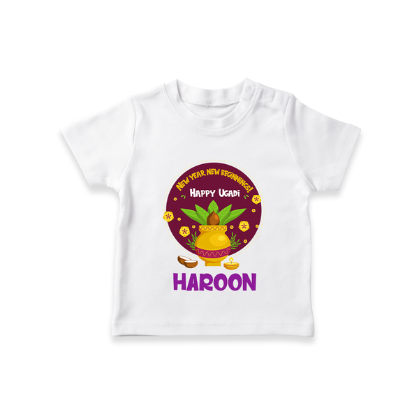 New Year New Beginnings – Happy Ugadi   T-shirt - WHITE - 0-5 Months Old (Chest 17")