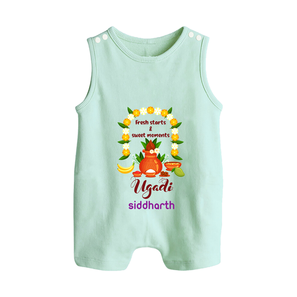 Fresh Starts & Sweet Moments Ugadi Baby Romper Suit - MINT GREEN - 0 - 5 Months Old (Chest 18")