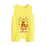 Fresh Starts & Sweet Moments Ugadi Baby Romper Suit - PASTEL YELLOW - 0 - 5 Months Old (Chest 18")