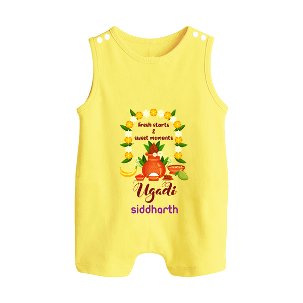 Fresh Starts & Sweet Moments Ugadi Baby Romper Suit - PASTEL YELLOW - 0 - 5 Months Old (Chest 18")
