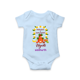 Fresh Starts & Sweet Moments Ugadi Baby Romper - BABY BLUE - New Born (Chest 14")