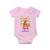 Fresh Starts & Sweet Moments Ugadi Baby Romper - BABY PINK - New Born (Chest 14")