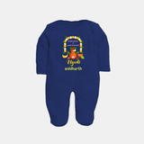 Fresh Starts & Sweet Moments Ugadi Baby Fullbody Suit - NAVY BLUE - New Born (Chest 7.5")